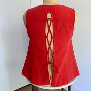 Free People Sleeveless Lace Up Swing Blouse Sz S